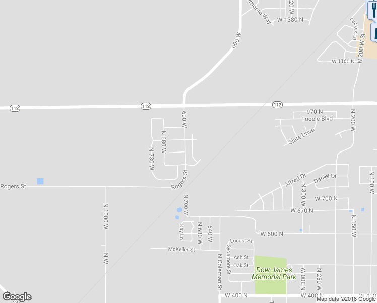 map of restaurants, bars, coffee shops, grocery stores, and more near 855 Gleneagle Court in Tooele