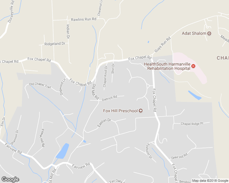 map of restaurants, bars, coffee shops, grocery stores, and more near 75 Dietrich Road in Pittsburgh