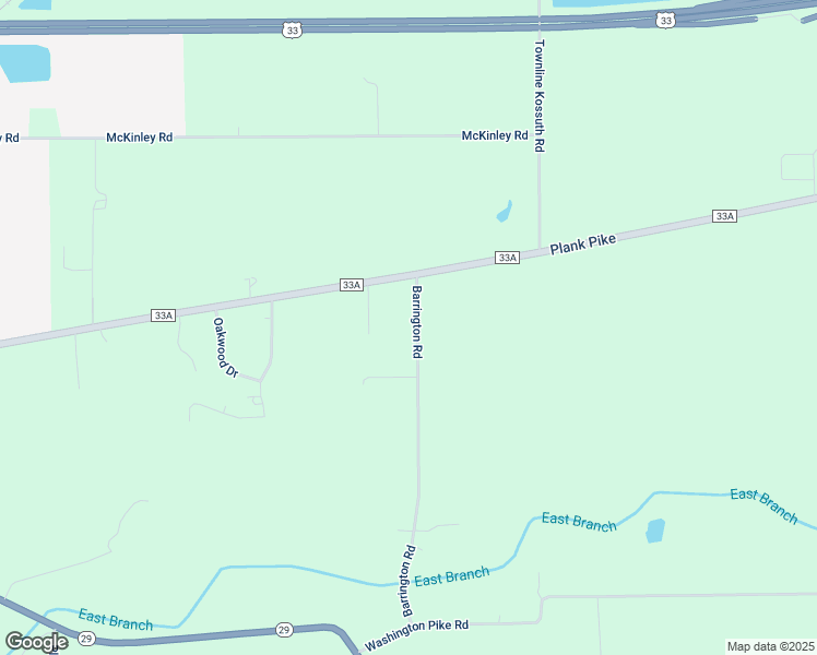 map of restaurants, bars, coffee shops, grocery stores, and more near 13615 Barrington Road in Saint Marys