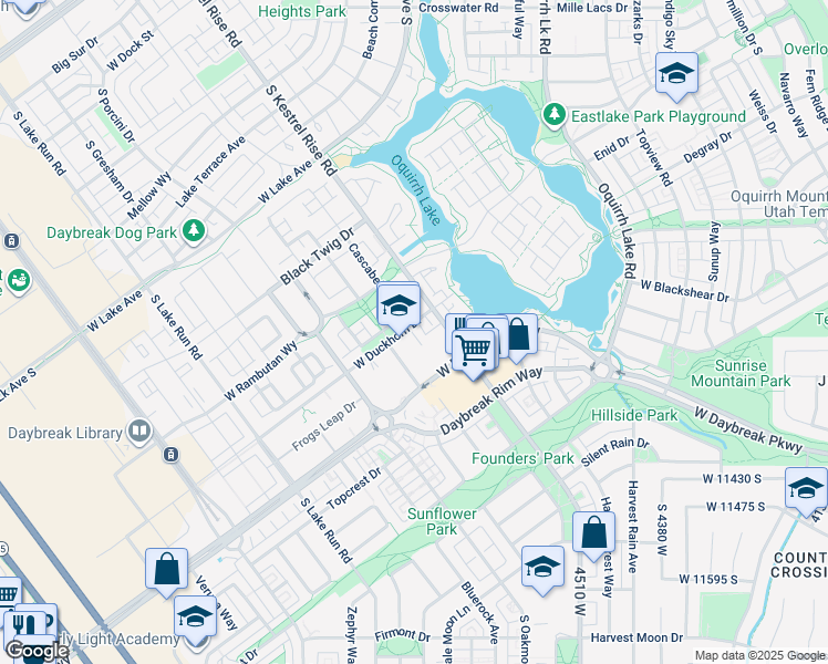 map of restaurants, bars, coffee shops, grocery stores, and more near 11182 Lane 3 in South Jordan