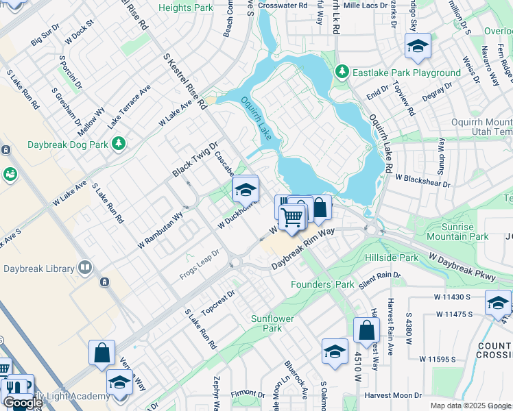 map of restaurants, bars, coffee shops, grocery stores, and more near 11182 Lane 3 in South Jordan