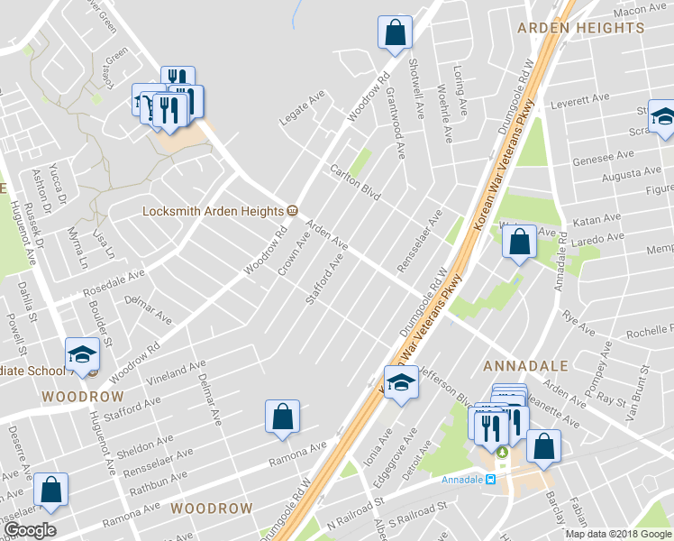 map of restaurants, bars, coffee shops, grocery stores, and more near 170 Stafford Avenue in Staten Island