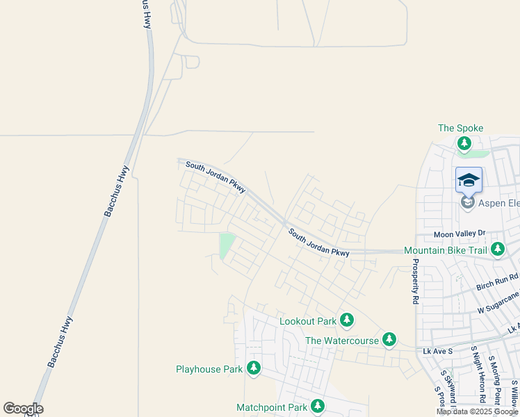 map of restaurants, bars, coffee shops, grocery stores, and more near 6901 South Jordan Parkway West in South Jordan