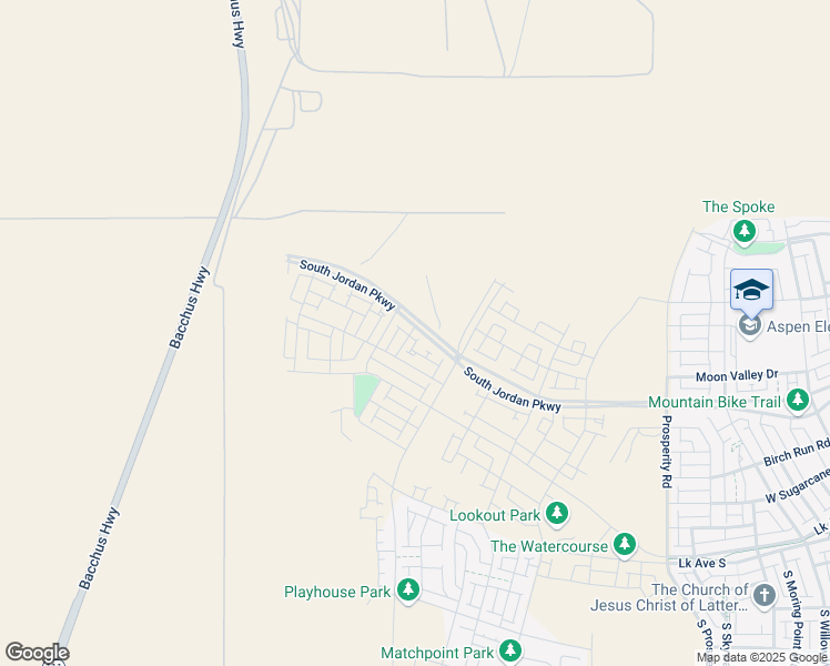map of restaurants, bars, coffee shops, grocery stores, and more near 6907 South Jordan Parkway West in South Jordan