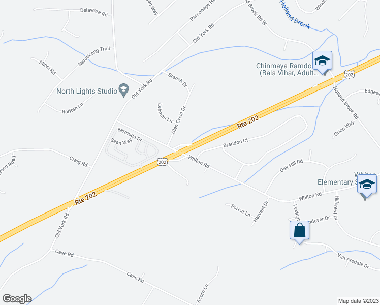 map of restaurants, bars, coffee shops, grocery stores, and more near 1349 U.S. 202 in Branchburg