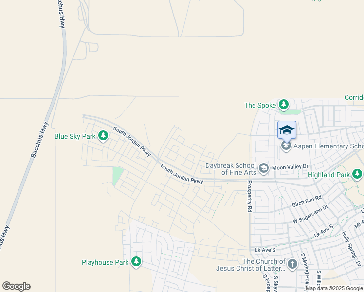 map of restaurants, bars, coffee shops, grocery stores, and more near 6747 Salt Marsh Road in South Jordan