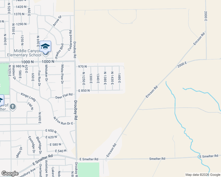 map of restaurants, bars, coffee shops, grocery stores, and more near 865 North 1430 East in Tooele