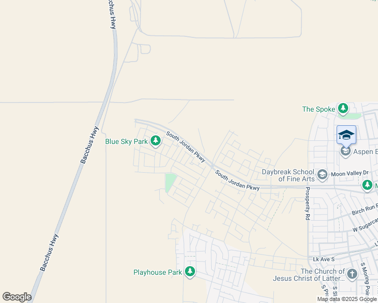 map of restaurants, bars, coffee shops, grocery stores, and more near 6921 South Jordan Parkway West in South Jordan
