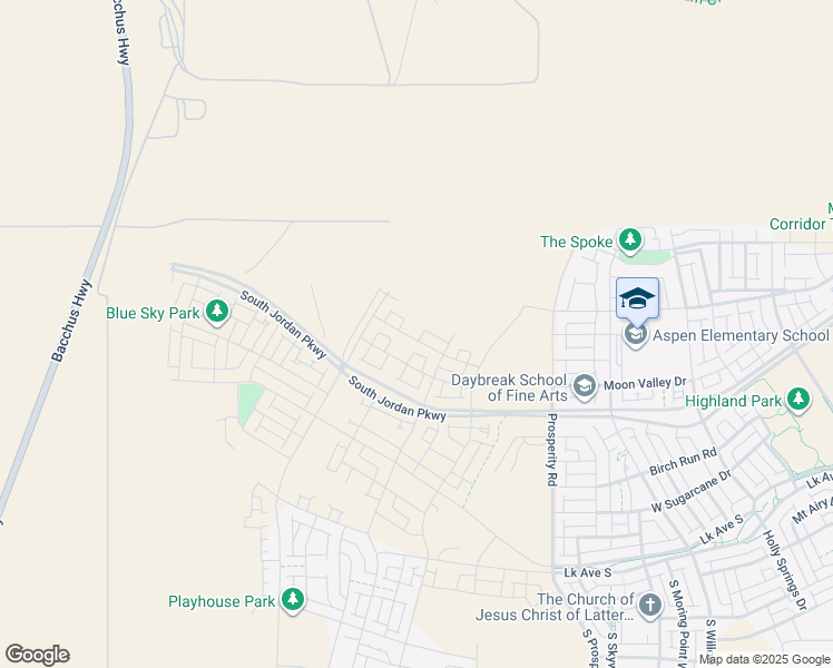 map of restaurants, bars, coffee shops, grocery stores, and more near 6718 Salt Marsh Road in South Jordan