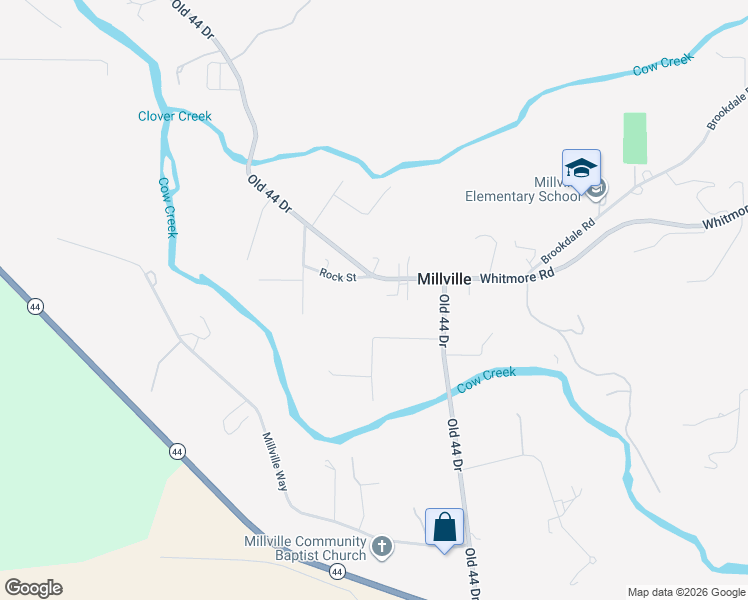 map of restaurants, bars, coffee shops, grocery stores, and more near 24123 Old 44 Drive in Millville