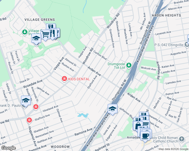 map of restaurants, bars, coffee shops, grocery stores, and more near 170 Stafford Avenue in Staten Island