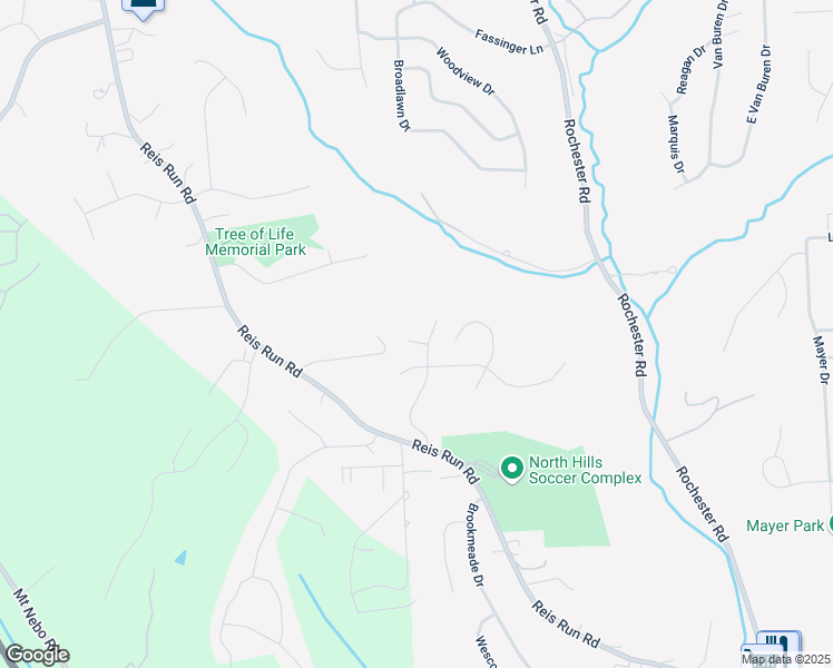 map of restaurants, bars, coffee shops, grocery stores, and more near 195 Wallingford Drive in Pittsburgh