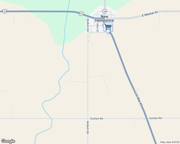 map of restaurants, bars, coffee shops, grocery stores, and more near 13450 McBeth Road in Wapakoneta