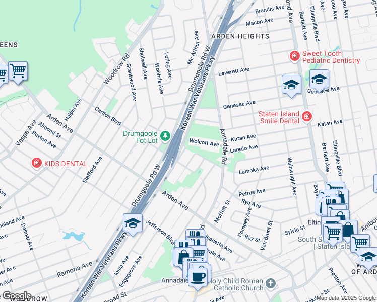 map of restaurants, bars, coffee shops, grocery stores, and more near 88 Wolcott Avenue in Staten Island