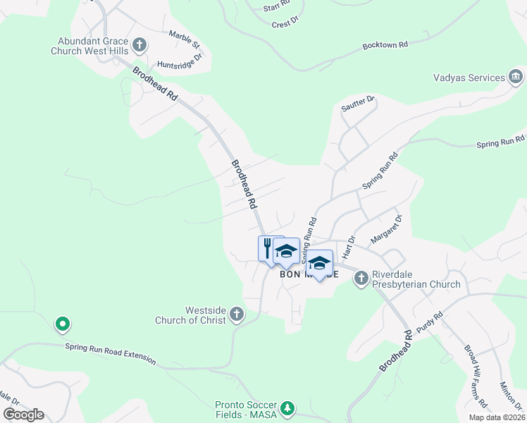 map of restaurants, bars, coffee shops, grocery stores, and more near 1674 Brodhead Road in Coraopolis