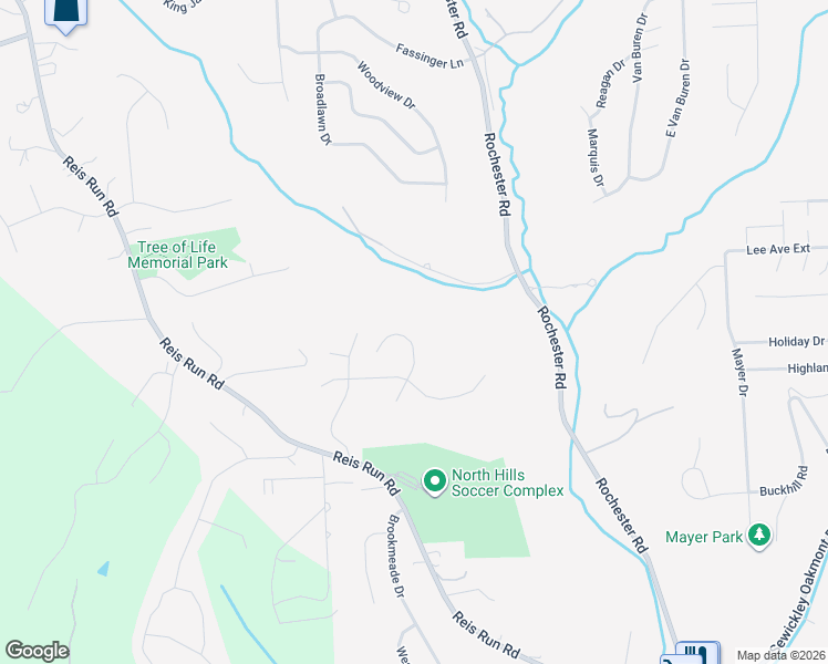 map of restaurants, bars, coffee shops, grocery stores, and more near 220 Cresthaven Lane in Pittsburgh