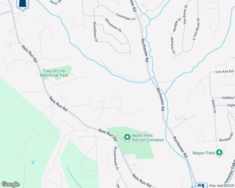 map of restaurants, bars, coffee shops, grocery stores, and more near 220 Cresthaven Lane in Pittsburgh
