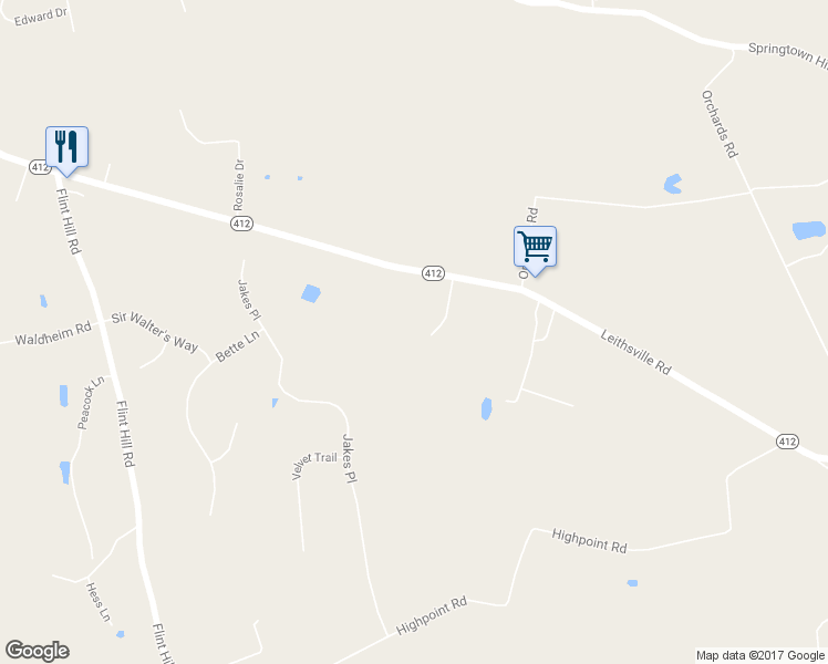 map of restaurants, bars, coffee shops, grocery stores, and more near 1571 Courtney Court in Hellertown