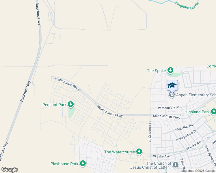 map of restaurants, bars, coffee shops, grocery stores, and more near 11111 South Bingham Rim Road in South Jordan