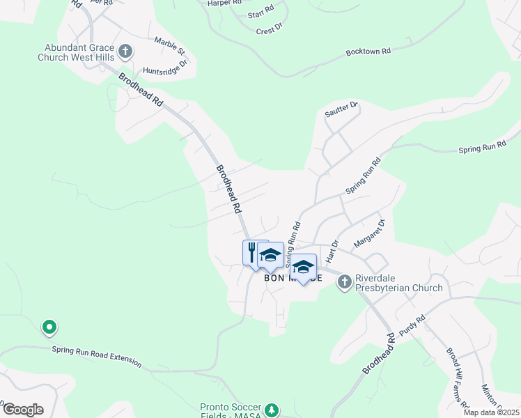 map of restaurants, bars, coffee shops, grocery stores, and more near 1674 Brodhead Road in Coraopolis
