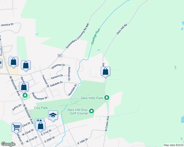 map of restaurants, bars, coffee shops, grocery stores, and more near 173 Poolside Ln in Dover