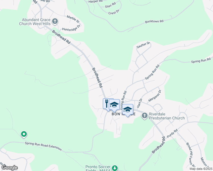 map of restaurants, bars, coffee shops, grocery stores, and more near 1674 Brodhead Rd in Coraopolis