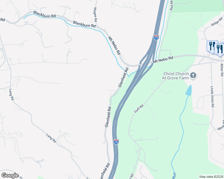 map of restaurants, bars, coffee shops, grocery stores, and more near 73 Stonedale Road in Sewickley