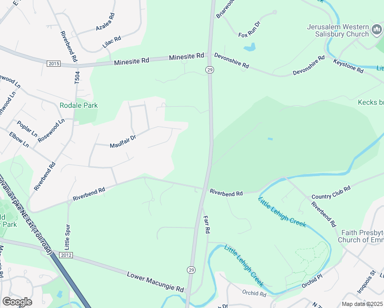 map of restaurants, bars, coffee shops, grocery stores, and more near 2354 South Cedar Crest Boulevard in Allentown