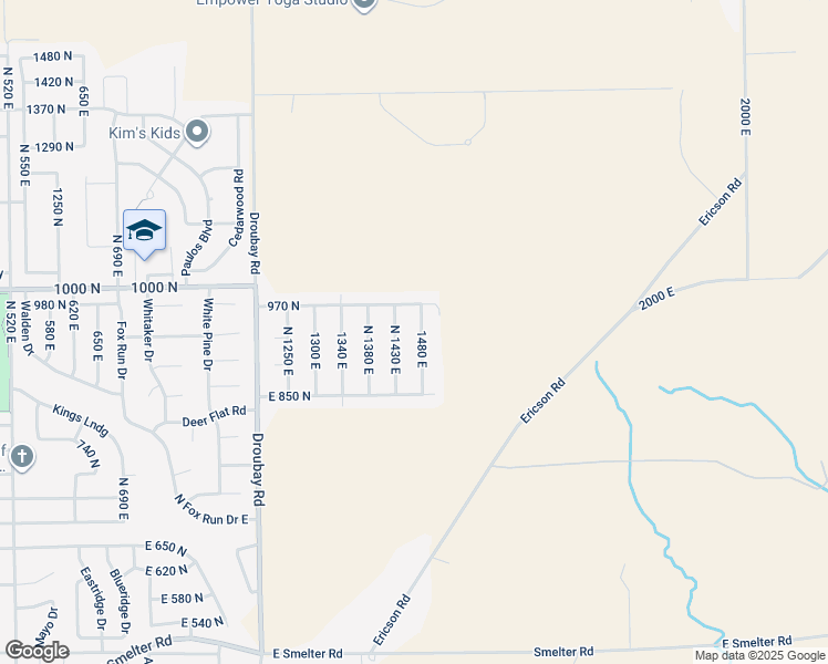 map of restaurants, bars, coffee shops, grocery stores, and more near 935 1480 East in Tooele