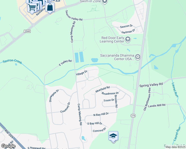 map of restaurants, bars, coffee shops, grocery stores, and more near 3046 Harvest Court in Lehigh County
