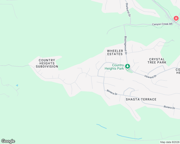 map of restaurants, bars, coffee shops, grocery stores, and more near 4344 Pintail Drive in Redding