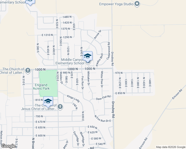 map of restaurants, bars, coffee shops, grocery stores, and more near 768 East 980 North in Tooele