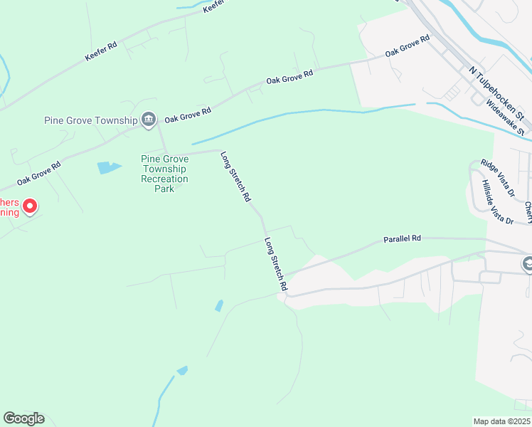map of restaurants, bars, coffee shops, grocery stores, and more near 101 Long Stretch Road in Pine Grove
