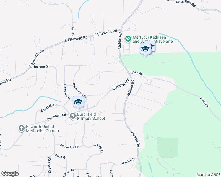 map of restaurants, bars, coffee shops, grocery stores, and more near 1617 East Hemlock Drive in Allegheny County