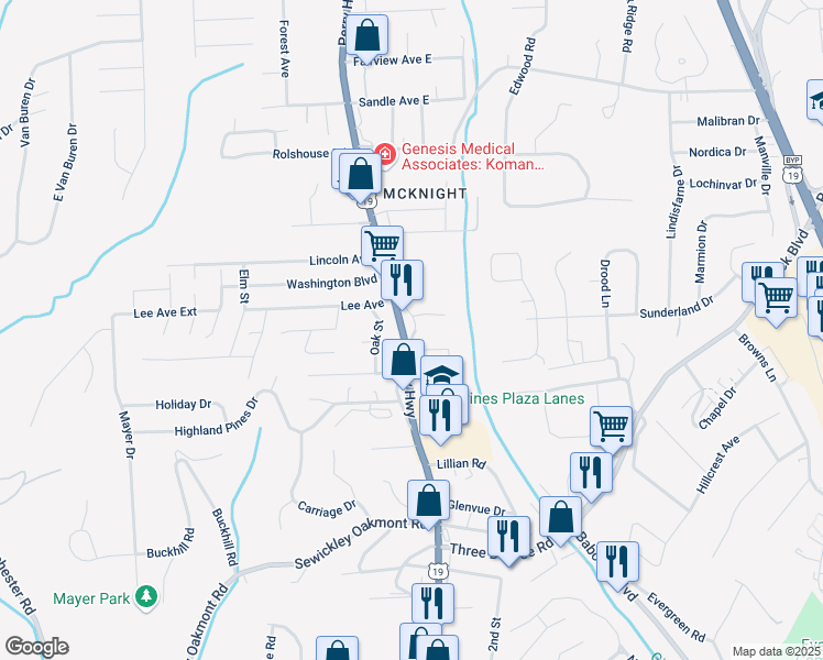 map of restaurants, bars, coffee shops, grocery stores, and more near 7818 Old Perry Highway in Pittsburgh