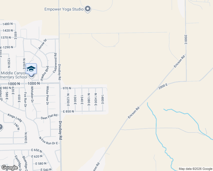 map of restaurants, bars, coffee shops, grocery stores, and more near 1503 East 970 North in Tooele