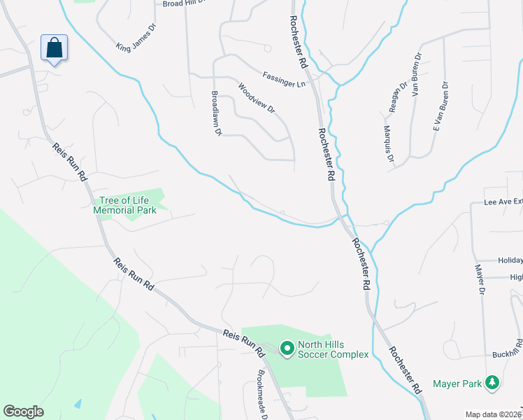 map of restaurants, bars, coffee shops, grocery stores, and more near 176 Old English Road in Pittsburgh