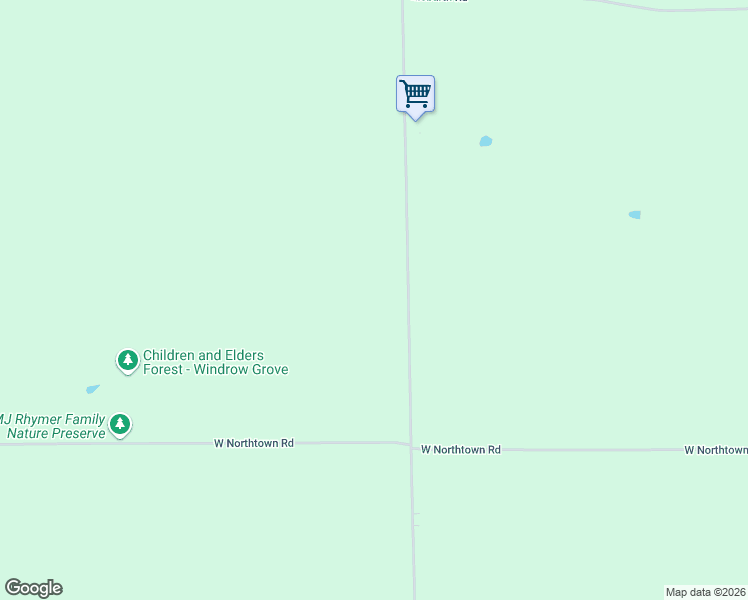 map of restaurants, bars, coffee shops, grocery stores, and more near 2311 County Road 1200 East in Normal