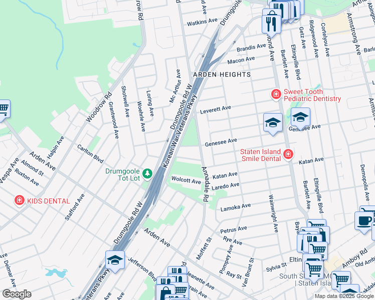 map of restaurants, bars, coffee shops, grocery stores, and more near 37 Notus Avenue in Staten Island