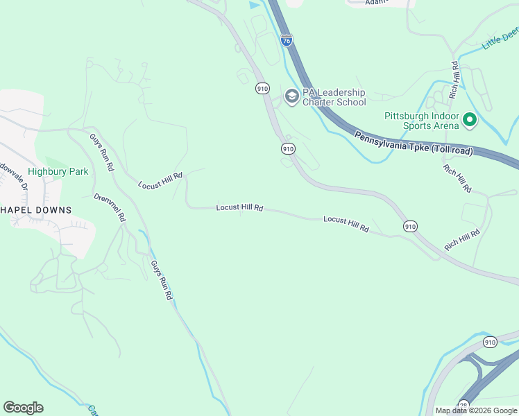 map of restaurants, bars, coffee shops, grocery stores, and more near Locust Hill Road in Cheswick