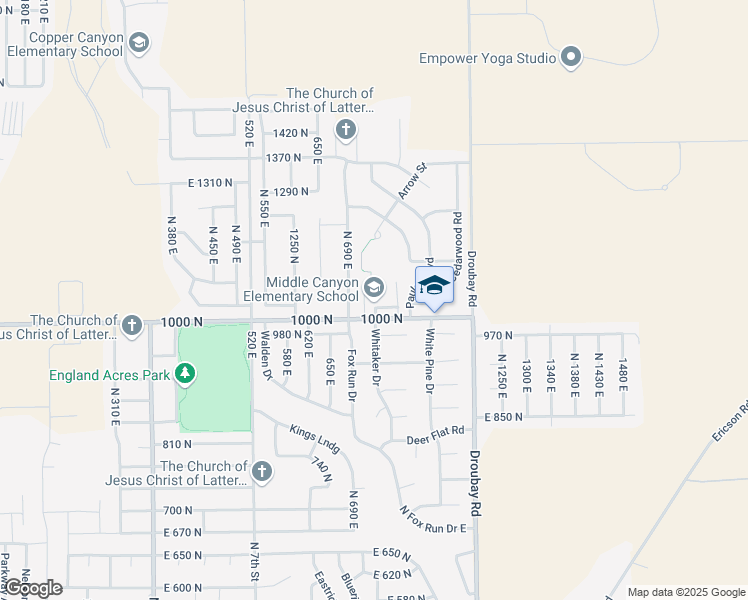 map of restaurants, bars, coffee shops, grocery stores, and more near 751 1000 North in Tooele