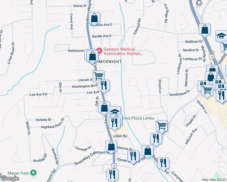 map of restaurants, bars, coffee shops, grocery stores, and more near 7910 Perry Highway in Pittsburgh
