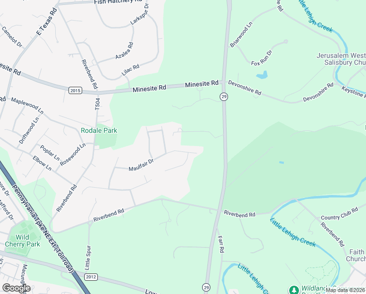 map of restaurants, bars, coffee shops, grocery stores, and more near 2188 South Cedar Crest Boulevard in Allentown