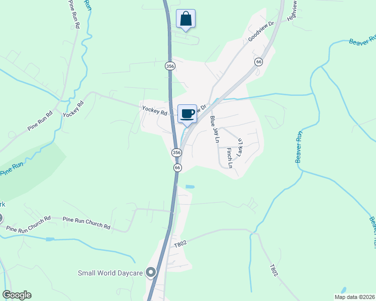 map of restaurants, bars, coffee shops, grocery stores, and more near 4498 Pennsylvania 66 in Apollo