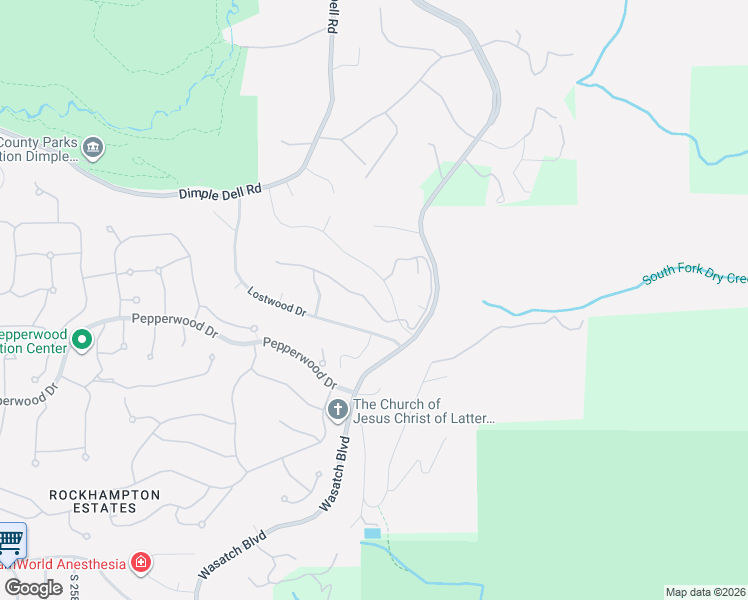 map of restaurants, bars, coffee shops, grocery stores, and more near 3101 Scenic Valley Lane in Sandy