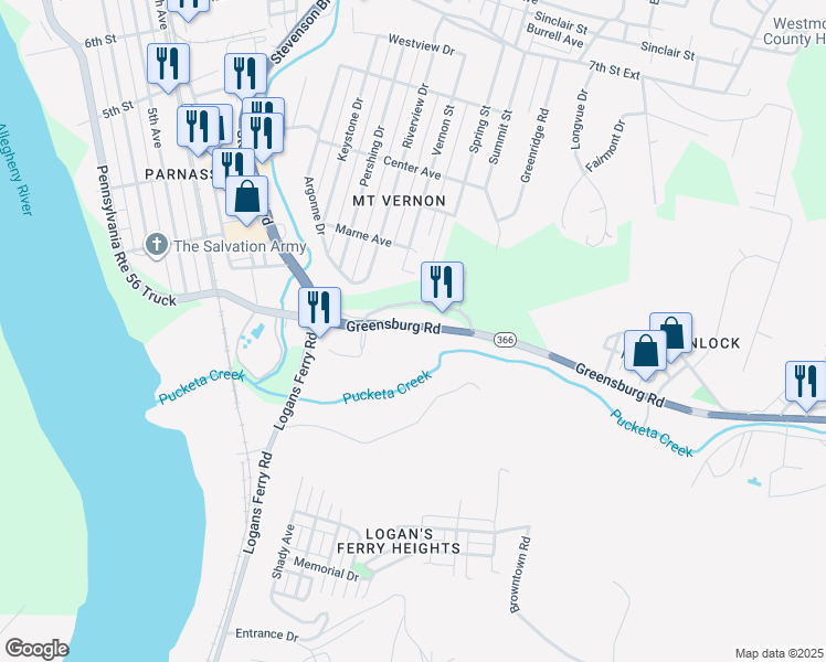 366 Greensburg Road, Lower Burrell PA Walk Score