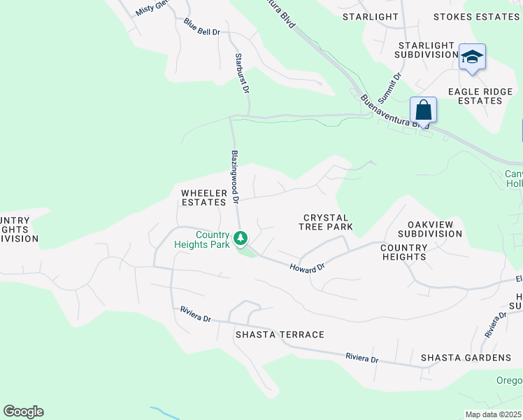 map of restaurants, bars, coffee shops, grocery stores, and more near 4311 Wild Flower Way in Redding