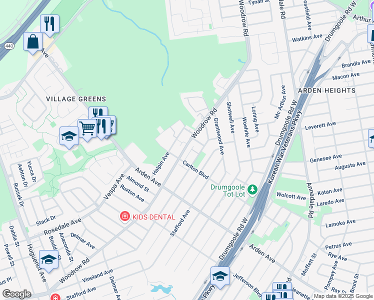 map of restaurants, bars, coffee shops, grocery stores, and more near 46 Deborah Loop in Staten Island