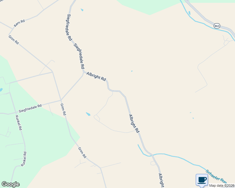 map of restaurants, bars, coffee shops, grocery stores, and more near 385 Albright Road in Kutztown