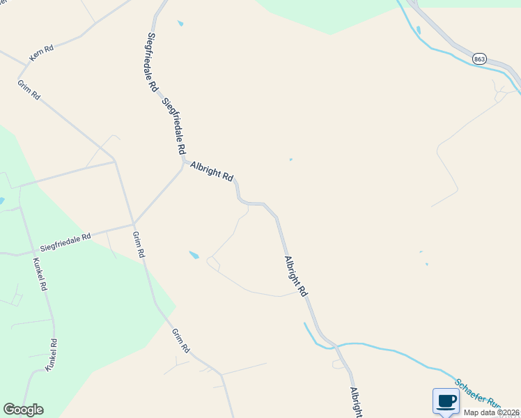 map of restaurants, bars, coffee shops, grocery stores, and more near 385 Albright Road in Kutztown